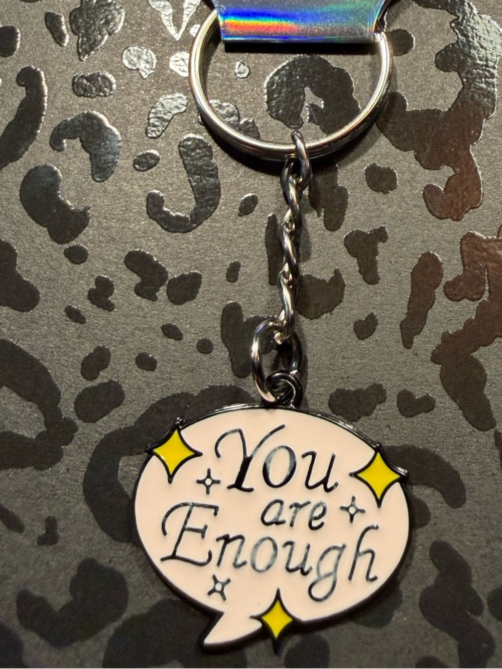 Handmade “You Are Enough” Keychain Positive Affirmation Motivational Charm